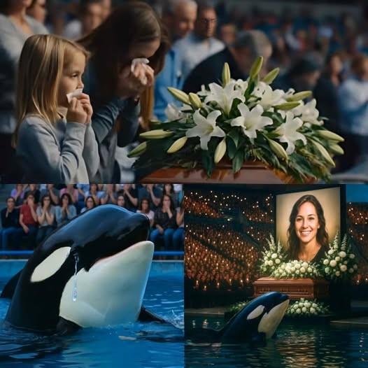 SAD NEWS: Heartbreaking moment: Dolphin looks up at trainer’s coffin – then silently fasts, waiting for a journey without return…