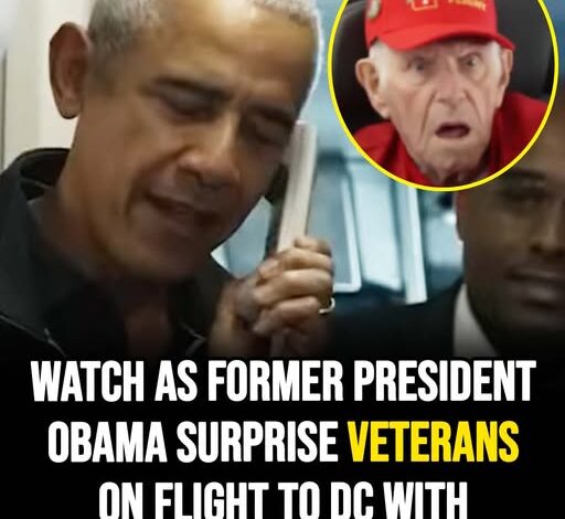 Former President Obama surprises veterans on flight to DC with special Veterans Day salute